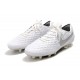 Scarpe da Calcio Nike Tiempo Legend VIII FG - Bianco Puro Platino Grigio