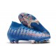 Scarpe Nuovo Nike Mercurial Superfly VII Elite FG Blu Rosso