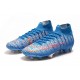 Scarpe Nuovo Nike Mercurial Superfly VII Elite FG Blu Rosso