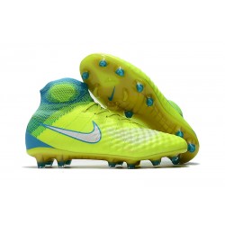 Magista Obra II FG - Scarpe da calcetto con tacchetti - Volt Bianco Blu Chorine