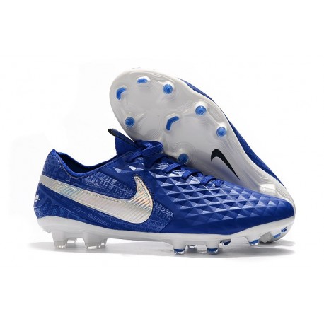 Scarpe da Calcio Nike Tiempo Legend VIII FG - Blu Bianco