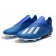 Scarpa da Calcio Nuovo adidas X 19+ FG - Blu Bianco