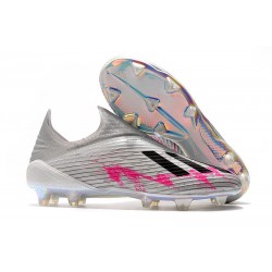 Scarpa da Calcio Nuovo adidas X 19+ FG - Argento Nero Rosa