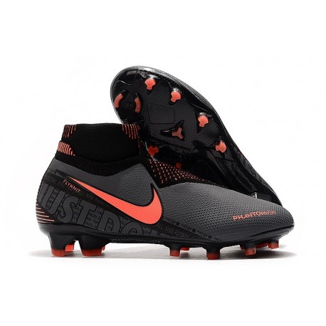 Nike Phantom Vision Elite DF FG Scarpa Grigio Scuro Mango Acceso Nero