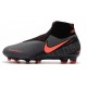 Nike Phantom Vision Elite DF FG Scarpa Grigio Scuro Mango Acceso Nero