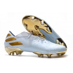 Scarpe Calcio Adidas Nemeziz 19.1 FG Bianco Oro Metallico Light Aqua