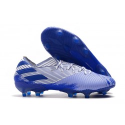 Scarpe Calcio Adidas Nemeziz 19.1 FG Blu Bianco