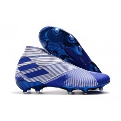 Scarpe Calcio Adidas Nemeziz 19+ FG Uomo - Bianco Blu