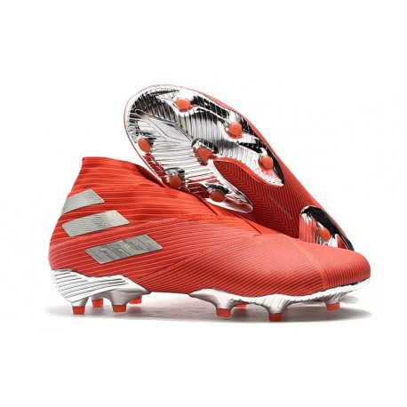 Scarpe Calcio Adidas Nemeziz 19+ FG Uomo - Rosso Argento