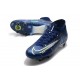 Nike Mercurial Superfly 7 Elite SG-PRO Anti-Clog Blu Void Volt Bianco