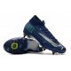 Nike Mercurial Superfly 7 Elite SG-PRO Anti-Clog Blu Void Volt Bianco