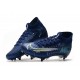 Nike Mercurial Superfly 7 Elite SG-PRO Anti-Clog Blu Void Volt Bianco