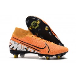 Nike Mercurial Superfly 7 Elite SG-PRO Anti-Clog Arancione Bianco