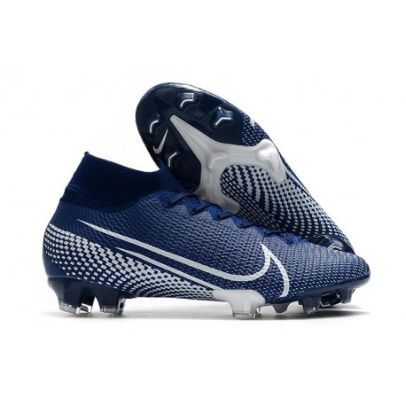 Nike Scapra Mercurial Superfly 7 Elite SE FG Blu Bianco