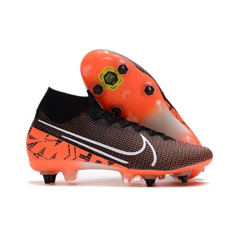 Nike Mercurial Superfly 7 Elite SG-PRO Anti-Clog Nero Bianco Cremisi