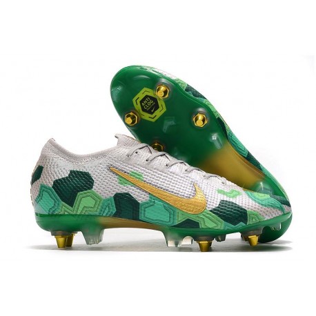 Nike Mercurial Vapor XIII Elite SG-PRO AC Mbappe Grigio Oro Verde