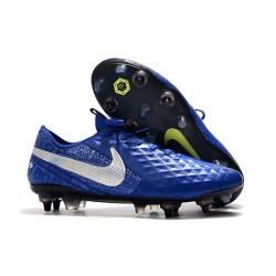 Scarpa Nike Legend 8 Elite SG-PRO Anti-Clog Traction Blu Argento