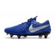 Scarpa Nike Legend 8 Elite SG-PRO Anti-Clog Traction Blu Argento