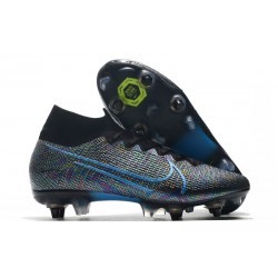 Nike Mercurial Superfly 7 Elite SG-PRO Anti-Clog Nero Blu