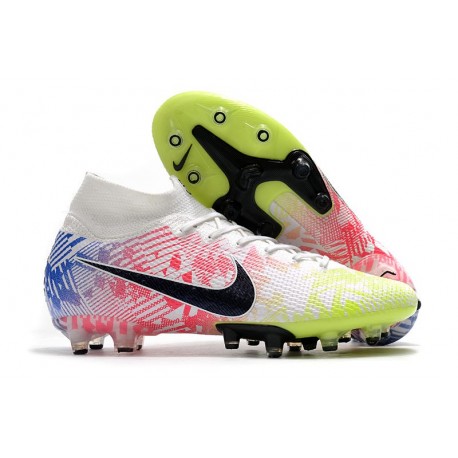 Nike Mercurial Superfly 7 Elite AG-Pro Neymar Bianco Nero Blu Racer Volt