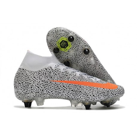 Nike Mercurial Superfly VII Elite SG-PRO AC CR7 Bianco Arancione Nero