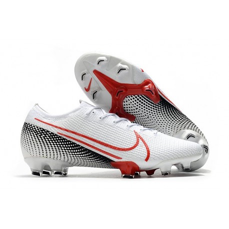 Nike Mercurial Vapor 13 Elite FG Scarpe Bianco Cremisi Laser Nero