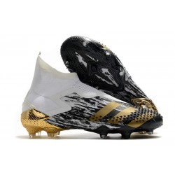 Nuovo adidas Predator Mutator 20+ FG - Bianco Nero Oro