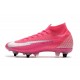 Nike Mercurial Superfly VII Elite SG-PRO x Mbappé Rosa Blast Bianco