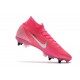 Nike Mercurial Superfly VII Elite SG-PRO x Mbappé Rosa Blast Bianco