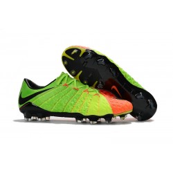 Nuovo Scarpa da calcio Nike Hypervenom Phantom III FG Verde Nero Arancione