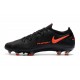 Nike Phantom Generative Texture GT Elite FG Nero Rosso Cile Grigio