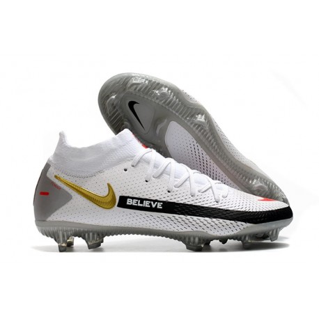 Scarpe Nike Phantom GT Elite DF FG Bianco Nero Oro Rosso