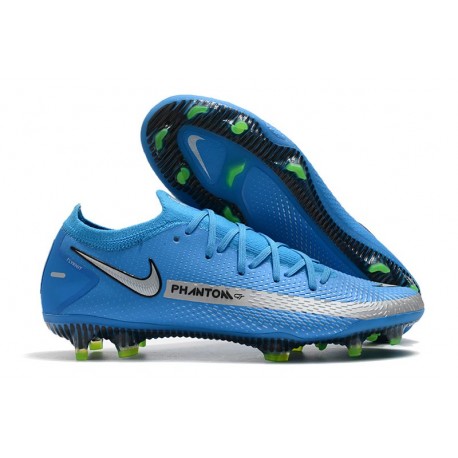 Nuovo 2021 Nike Phantom GT Elite FG Spectrum Pack Blu Argento