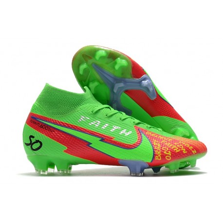 Nike 2021 Mercurial Superfly VII Elite FG Faith Verde Rosso