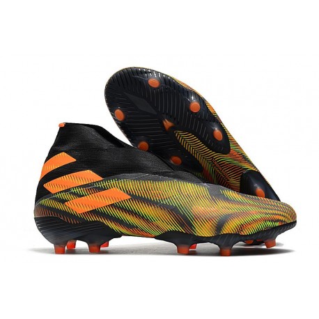 Adidas Nemeziz 19+ FG Nuovo Scarpa Verde Nero Naranja