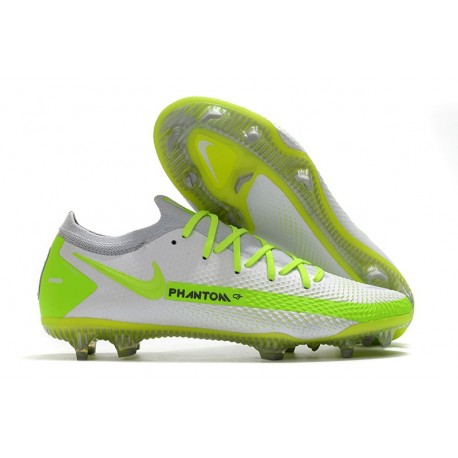 Nuovo 2021 Nike Phantom GT Elite FG Bianco Verde