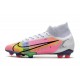 Nike Mercurial Superfly 8 Elite DF FG Dragonfly - Vit Silver Mörklila