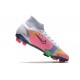 Nike Mercurial Superfly 8 Elite DF FG Dragonfly - Vit Silver Mörklila