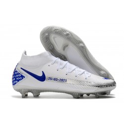 Scarpe Nike Phantom GT Elite DF FG Bianco Blu