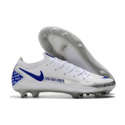 Nuovo 2021 Nike Phantom GT Elite FG Bianco Blu