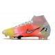 Nike Mercurial Superfly 8 Elite DF FG Bianco Argento Metallico Platino