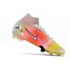 Nike Mercurial Superfly 8 Elite DF FG Bianco Argento Metallico Platino