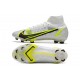 Nike Mercurial Superfly 8 Elite FG Bianco Nero Metallic Argento Volt