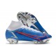 Nike Mercurial Superfly VIII Elite FG Blu Bianco Rosso