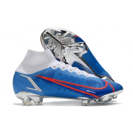 Nike Mercurial Superfly VIII Elite FG Blu Bianco Rosso